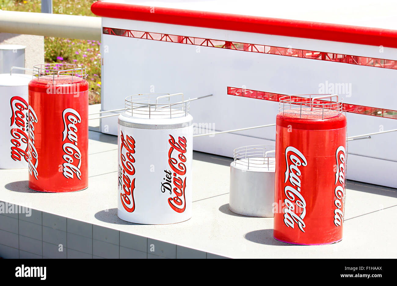 Mini Israel, Israel - April 15, 2015: Miniature Coca Cola Factory in Mini Israel on April 15, 2015 Stock Photo