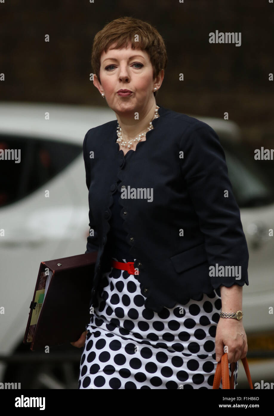 London, UK, 14th July 2015: Baroness Stowell  seen at Downing Street in London Stock Photo