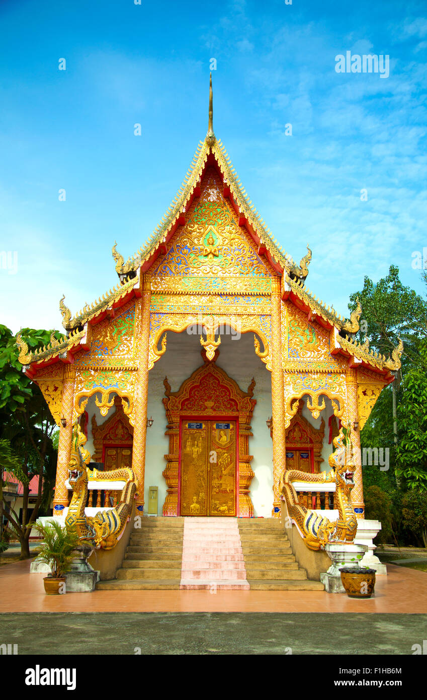 Thai temple in the north of Thailand Stock Photo