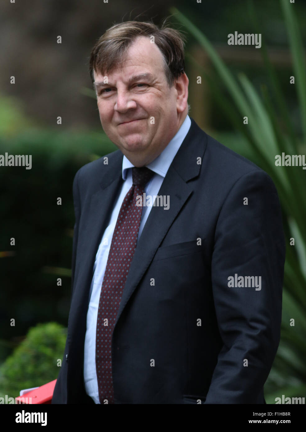 London, UK, 14th July 2015: Culture Secretary John Whittingdale seen at Downing Street in London Stock Photo