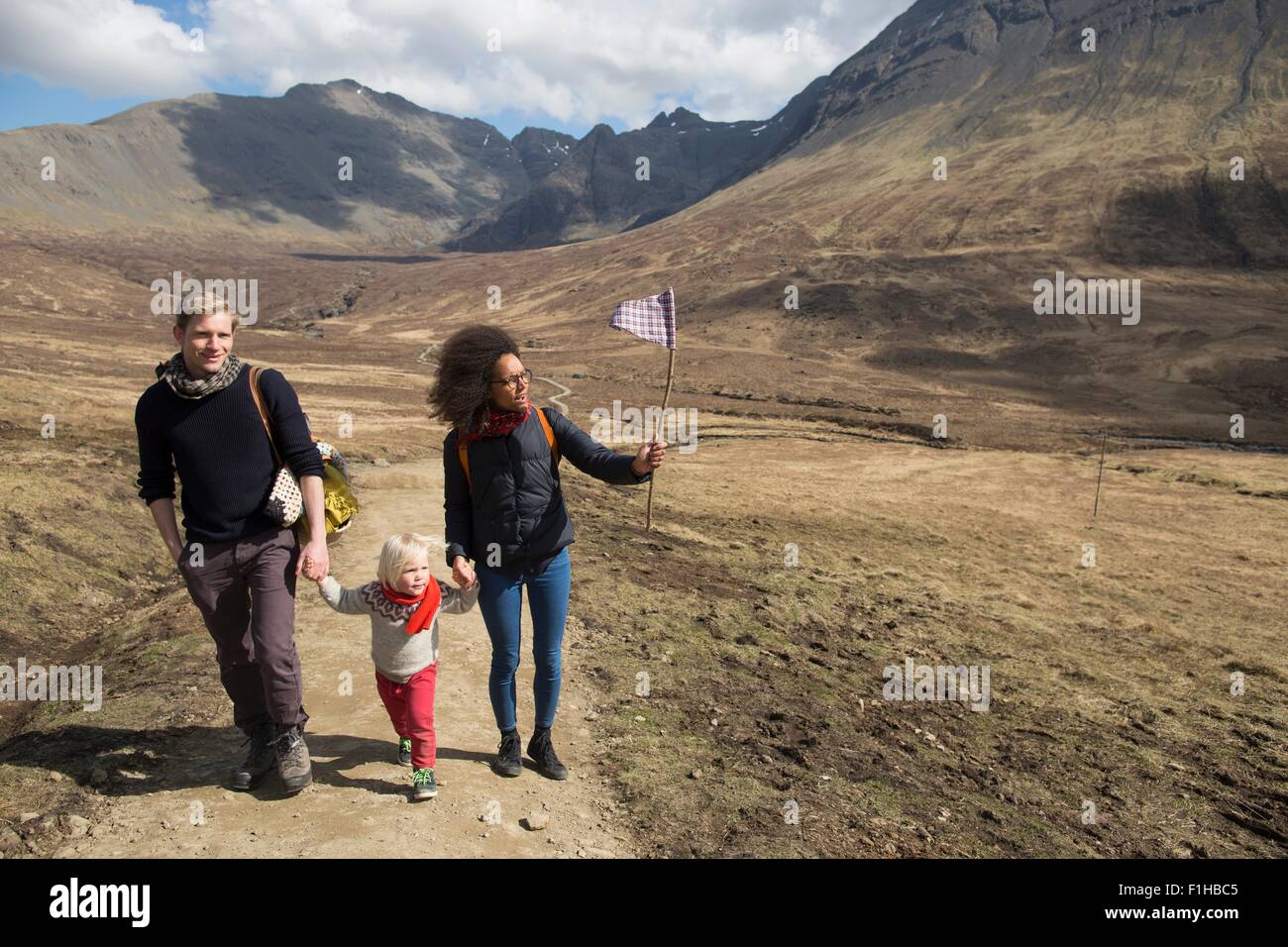 Family of three go to the mountains hi-res stock photography and images ...