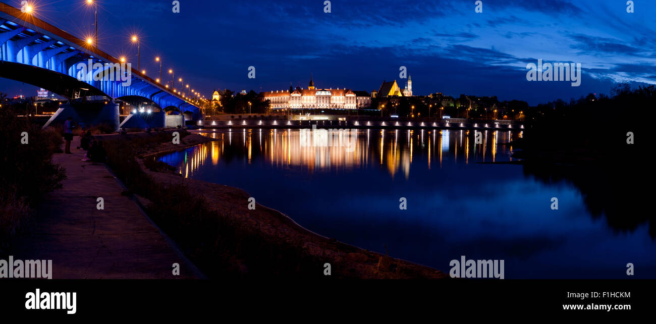 Vistula Rau Old Town across Vistula River panorama Stock Photo - Alamy