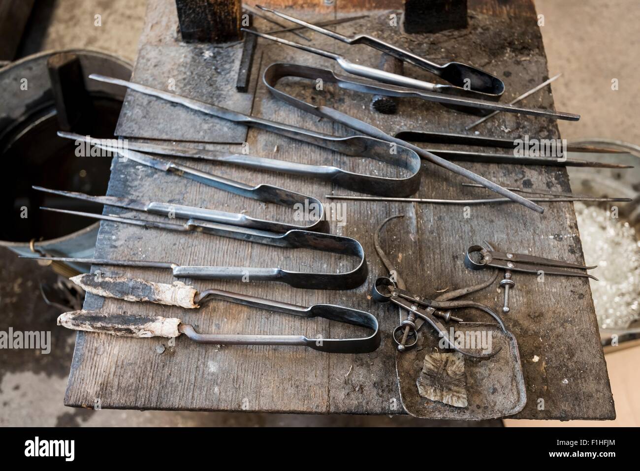 Glass blowing tools hi-res stock photography and images - Alamy