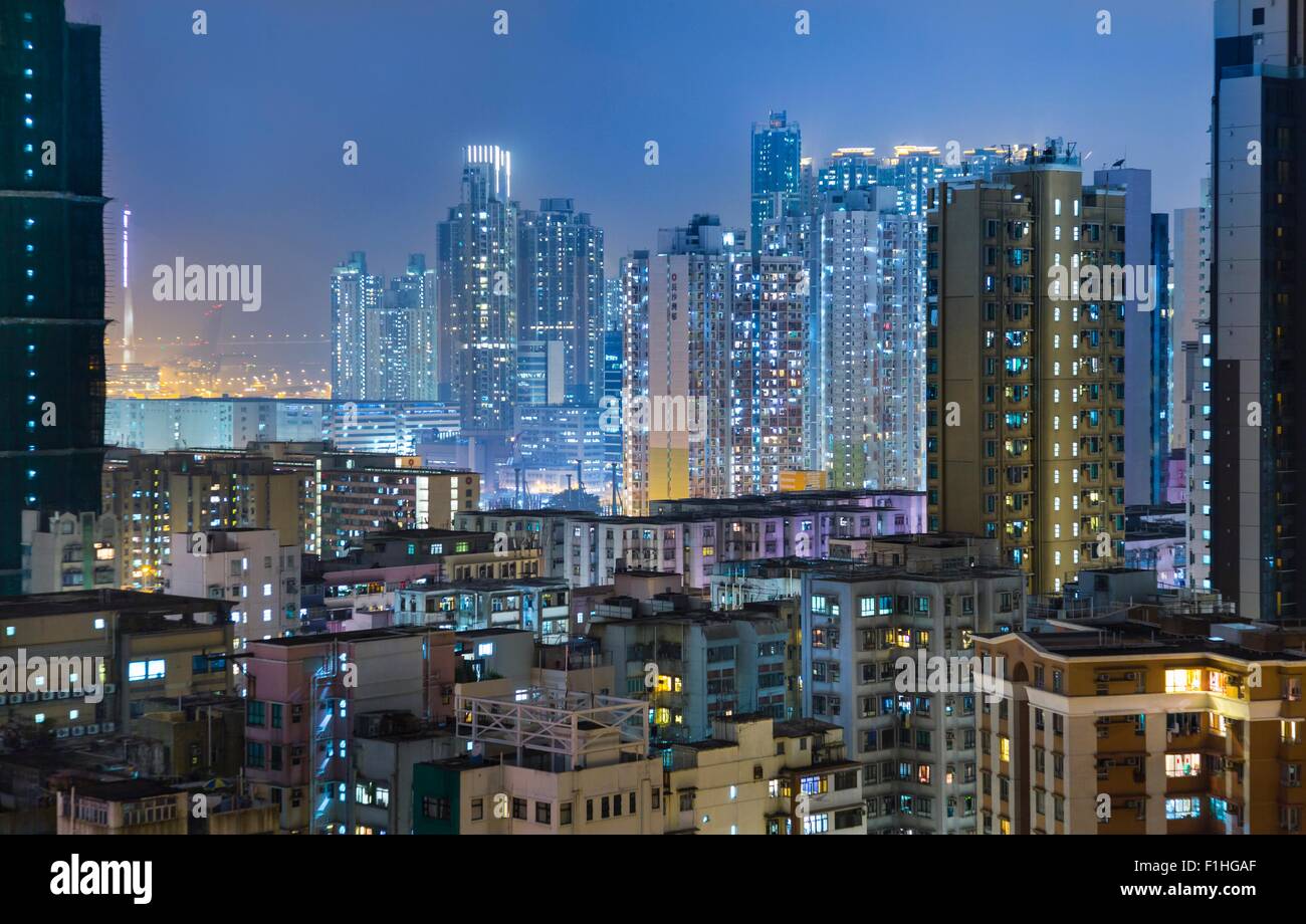 Mongkok apartment buildings, Hong Kong, China Stock Photo Alamy