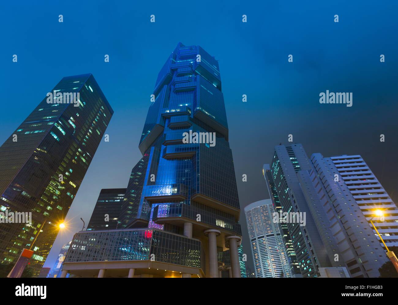 Central Hong Kong financial district, Hong Kong, China Stock Photo