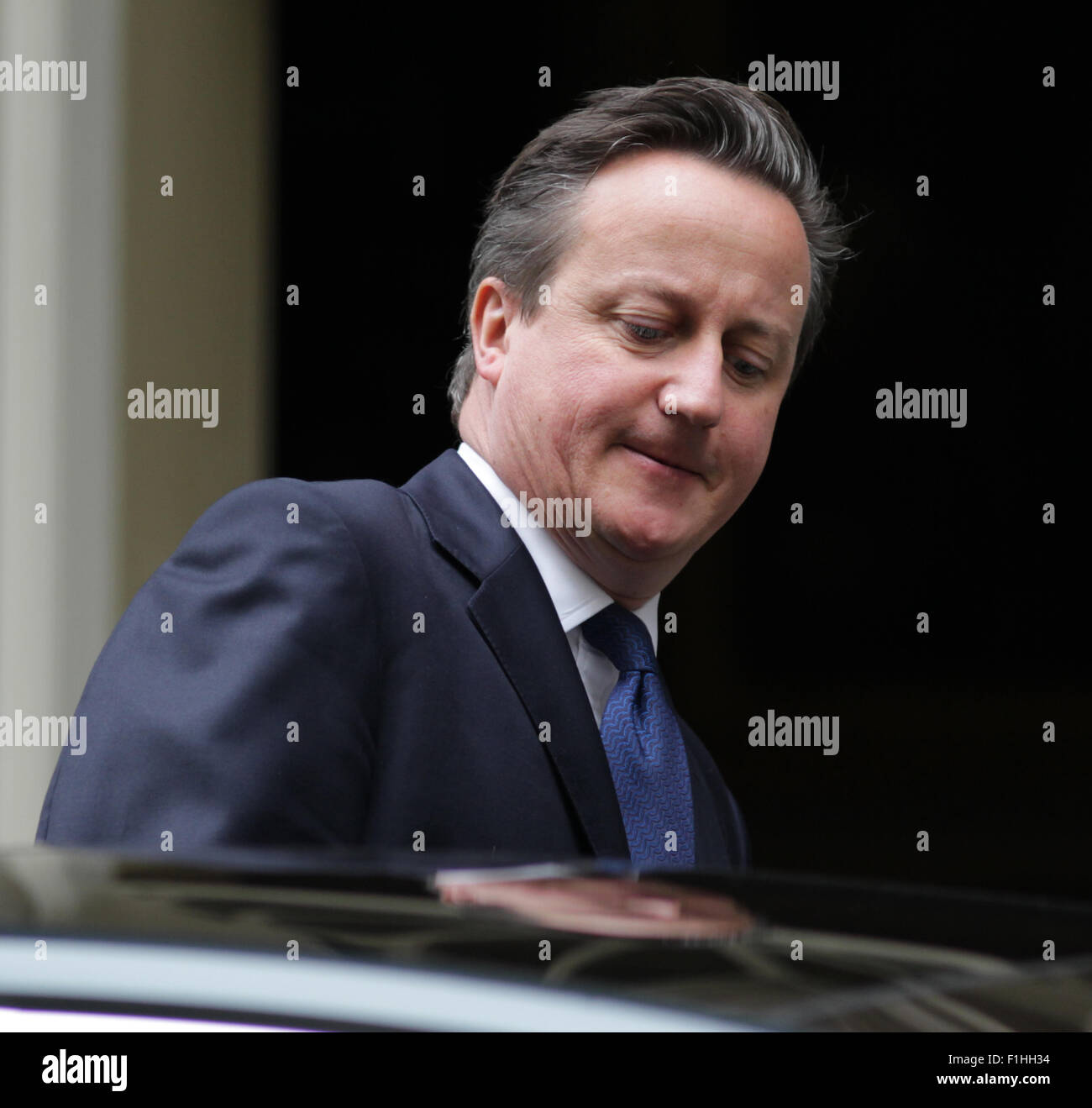 London, UK, 14th July 2015: David Cameron British Prime Minister seen leaving Downing Street in London Stock Photo