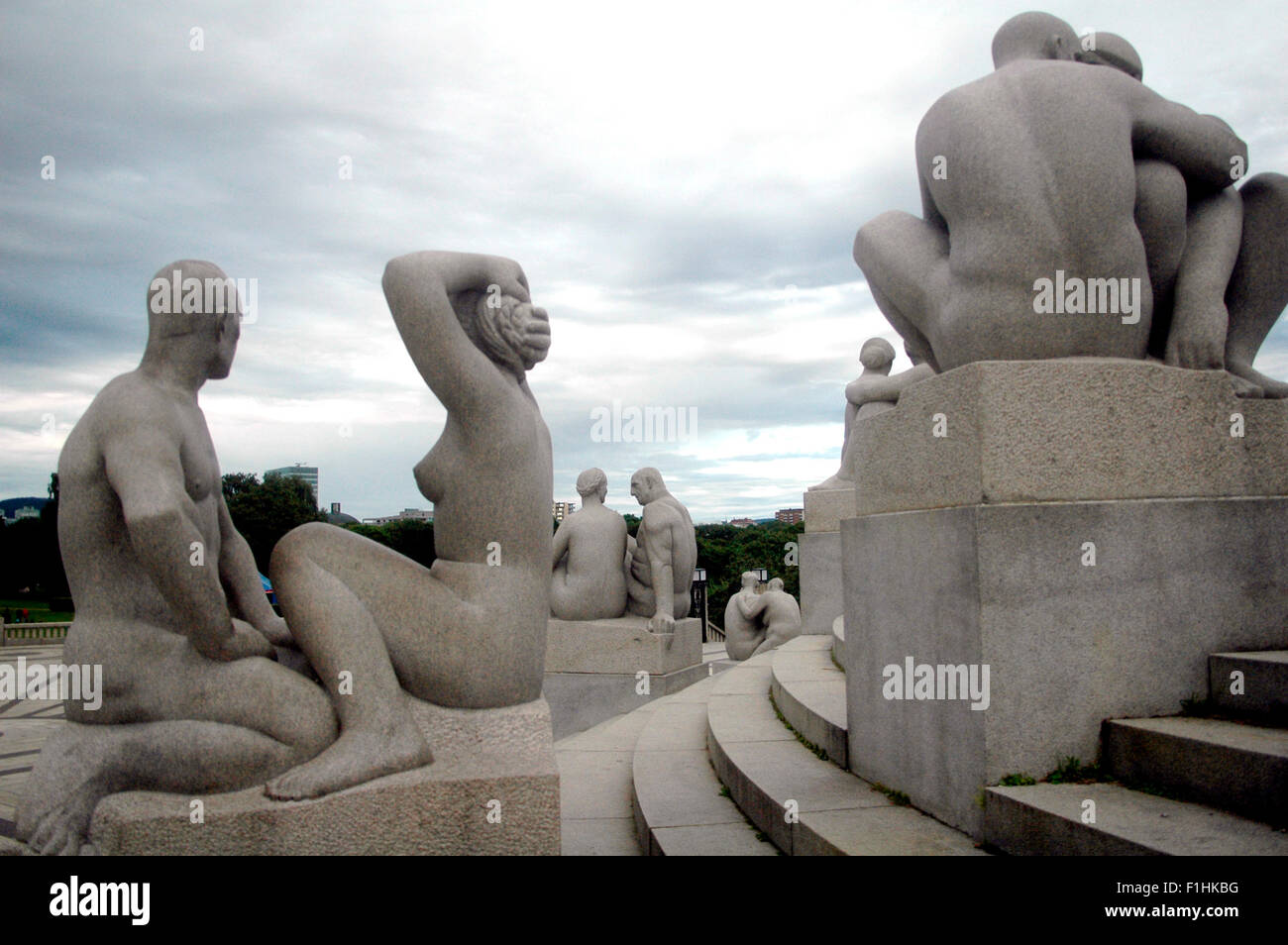 Impressionen - Skulpturenpark von Gustav Vigeland, Oslo, Norwegen. Stock Photo