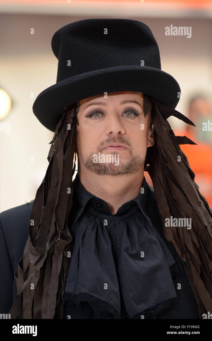 Boy George performs live on NBC's 'Today' Show  Featuring: Boy George, Culture Club Where: Manhattan, New York, United States When: 02 Jul 2015 Stock Photo