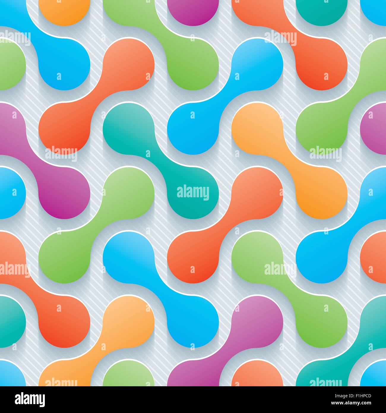 Colorful wallpaper. Abstract 3d seamless background. Vector EPS10. Stock Vector
