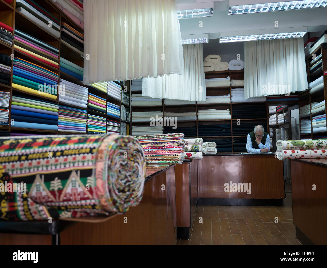 Fabric Shop, Funchal, Madeira, Portugal Stock Photo Alamy