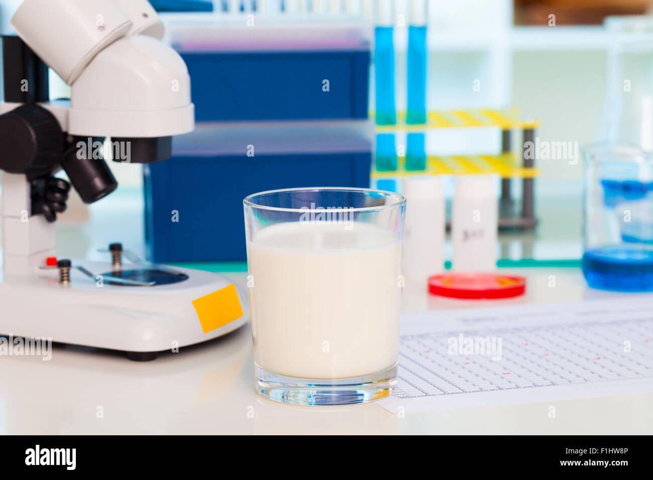 biochemical analysis of milk Stock Photo Alamy