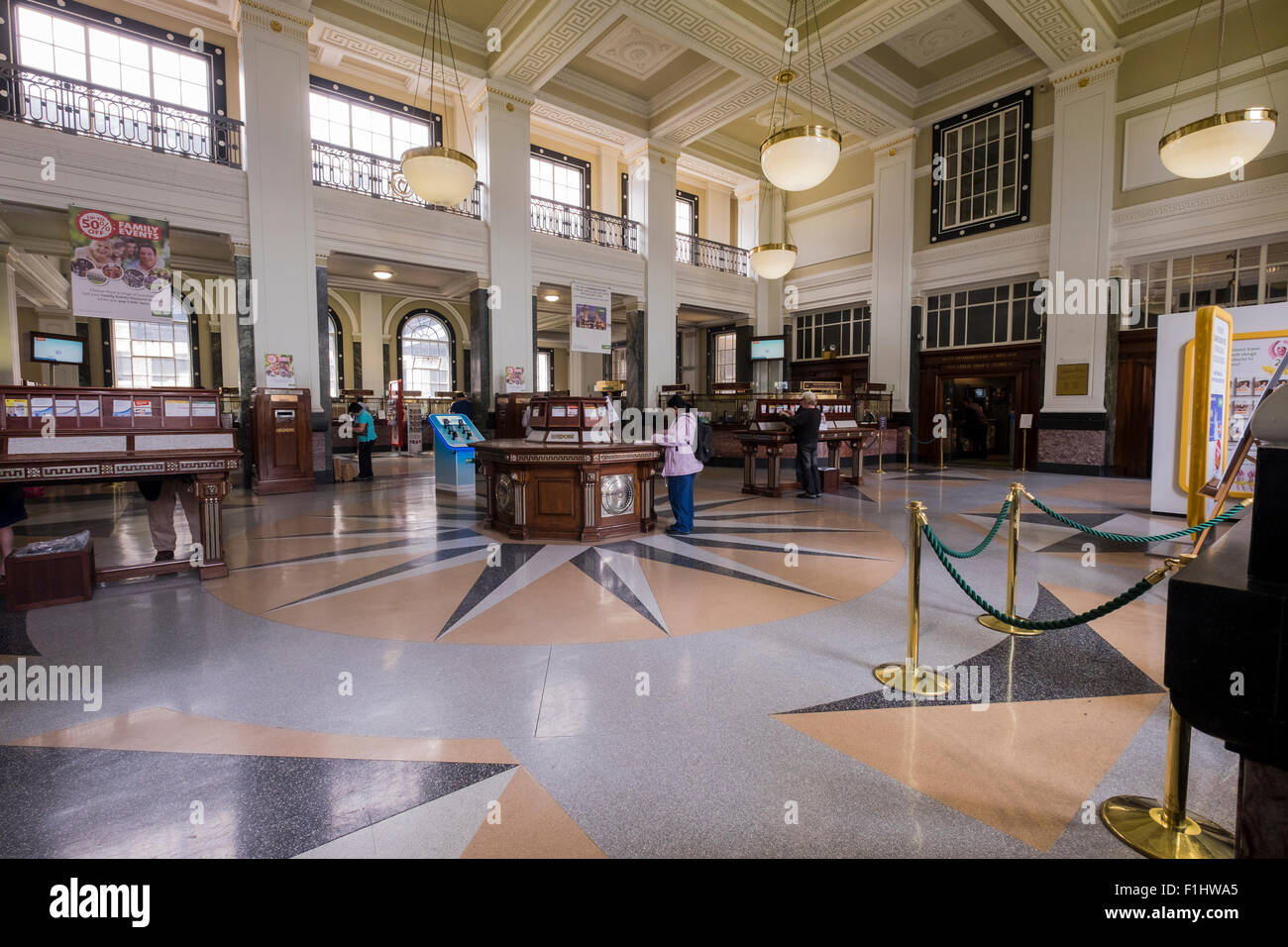 Interior view of the main public area of the GPO in O'Connell Street, Dublin, Ireland. Stock Photo