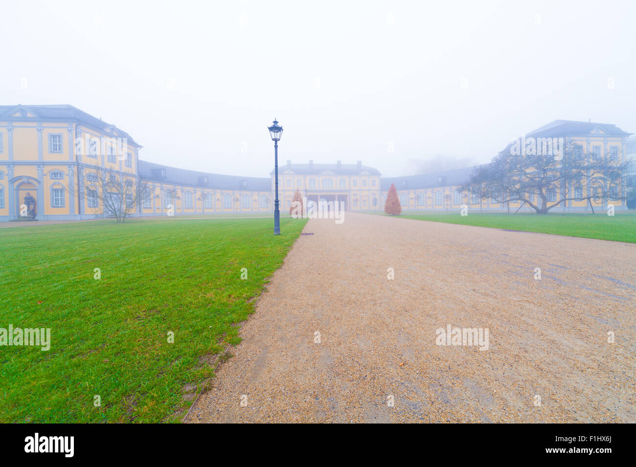 Palace in the mist Stock Photo