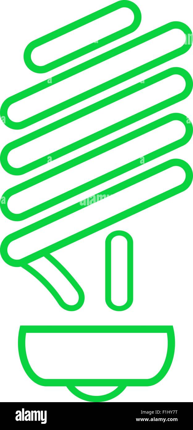 Energy saving light bulb on a white background. Vector illustration ...