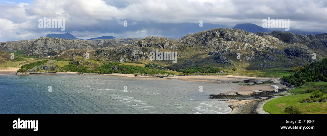 Gruinard Bay and An Teallach in northwestern Ross and Cromarty, Scottish Highlands, Scotland, UK Stock Photo