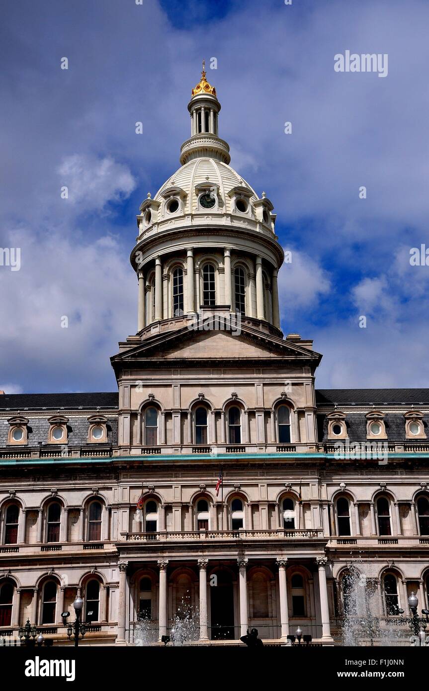 Baltimore, Maryland City Hall, begun in 1867, built in Second Empire
