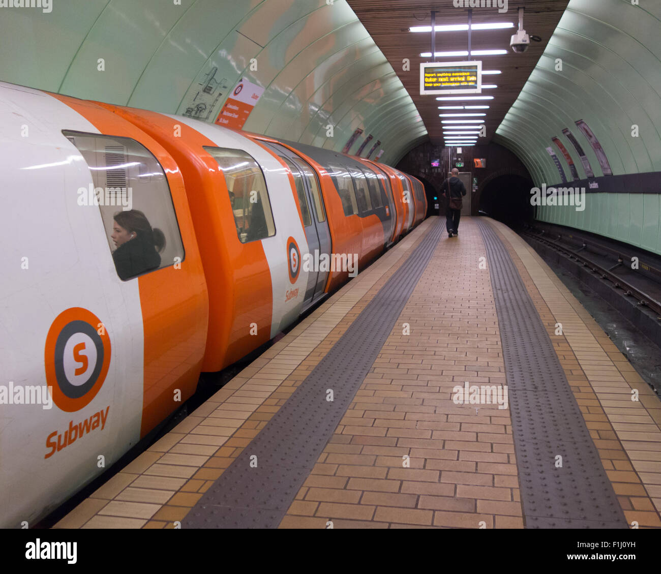 Glasgow Subway Cowcaddens Station, Glasgow, Scotland, UK Stock Photo