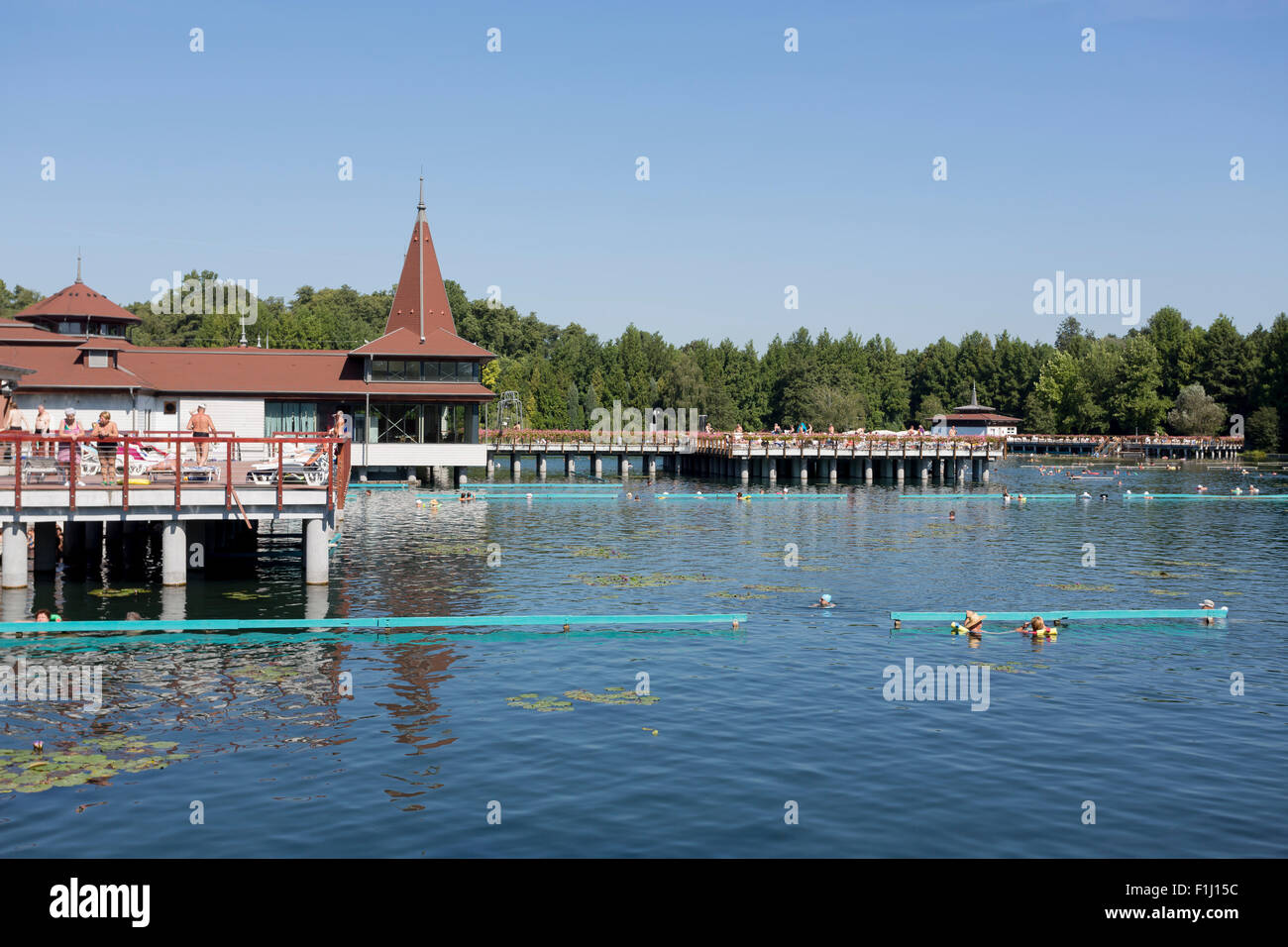 Lake Heviz Thermal Spa near Lake Balaton, Hungary Stock Photo