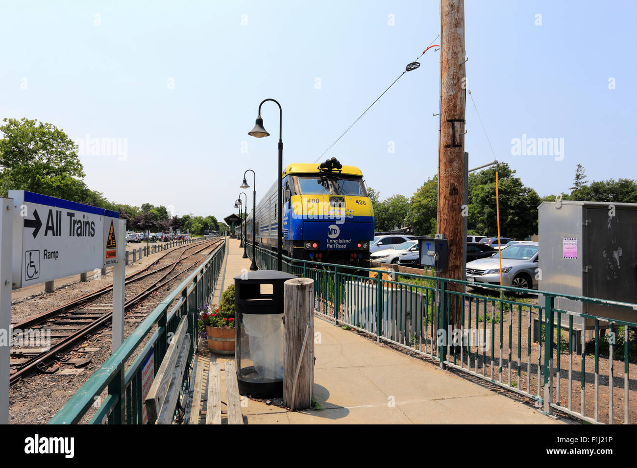 Long Island Railroad Station Greenport New York Stock Photo Alamy