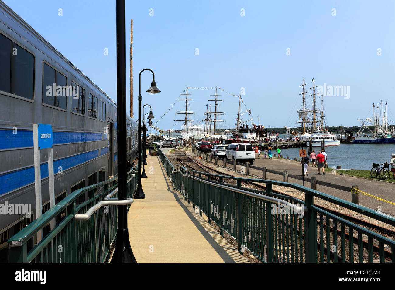 Long Island Railroad Station Greenport New York Stock Photo Alamy