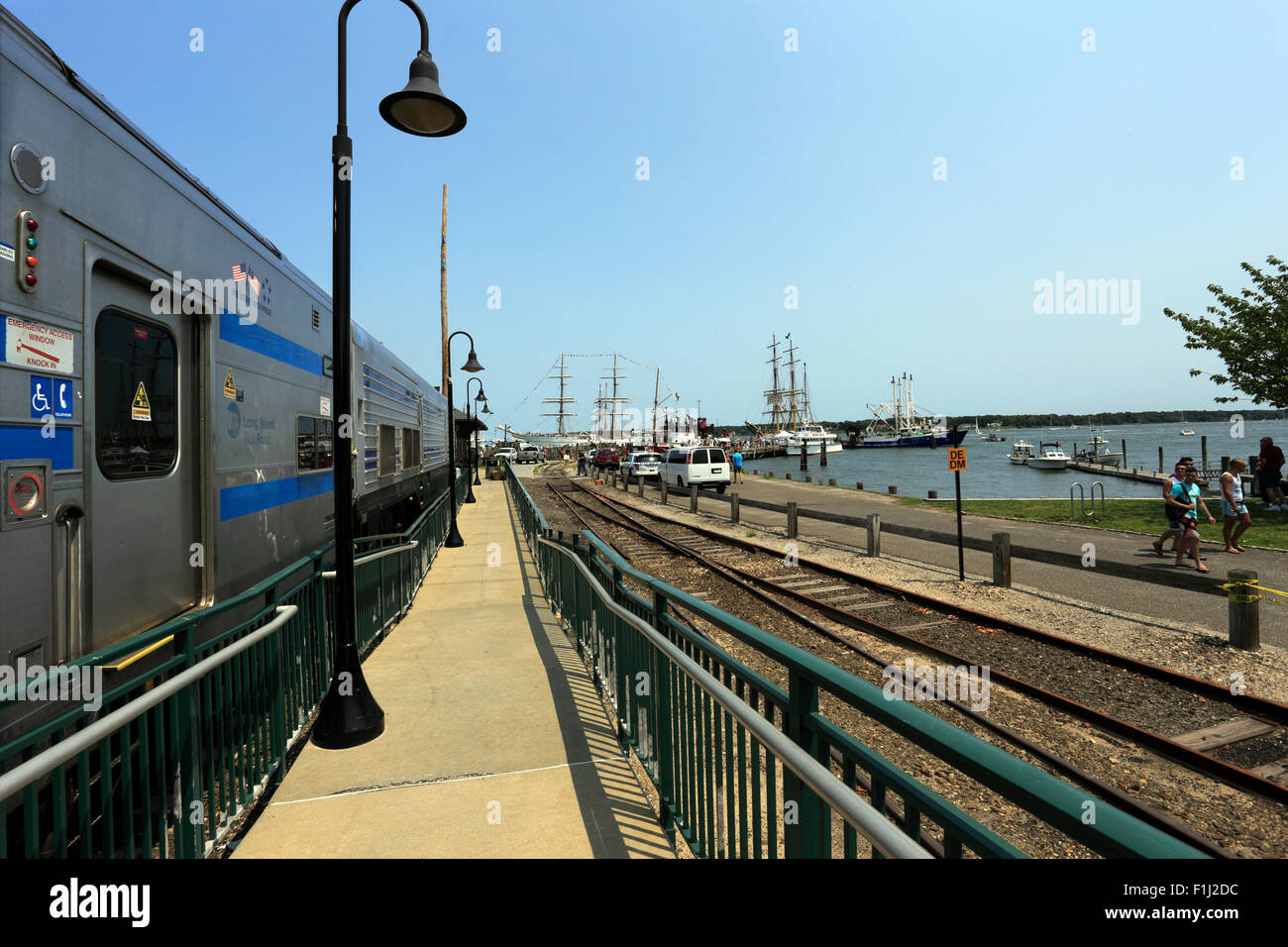Long Island Railroad Station Greenport New York Stock Photo Alamy