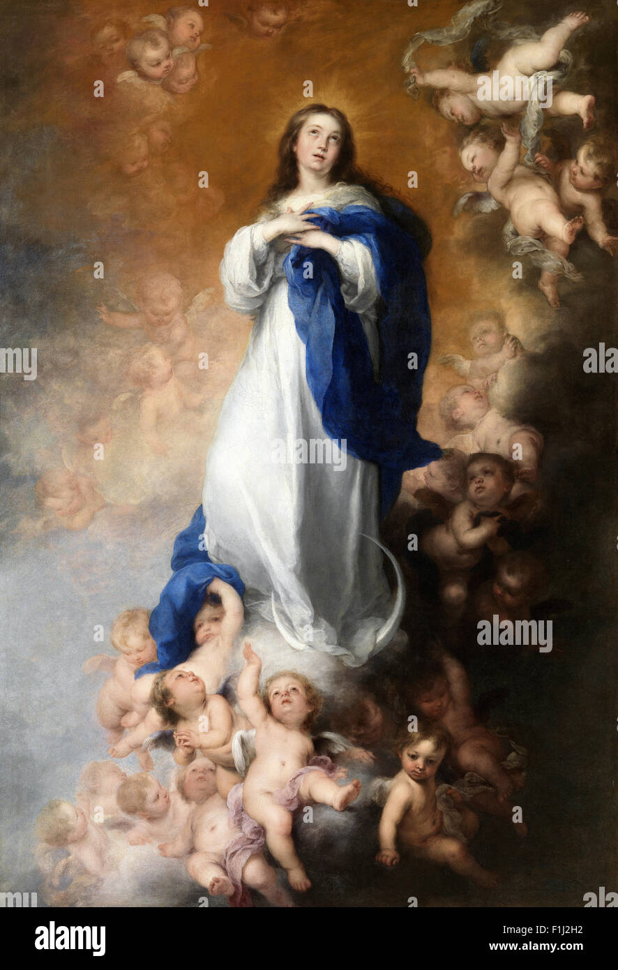 Bartolomé Esteban Murillo - The Immaculate Conception of Los Venerables, or The Soult Immaculate Stock Photo