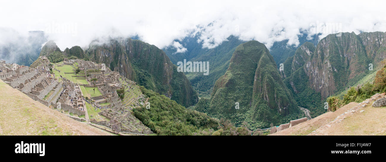 Machu Picchu Panorama view (Peru, South America), a UNESCO World ...