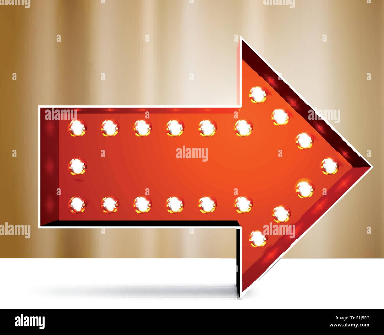 Vector marquee arrow symbo Stock Vector