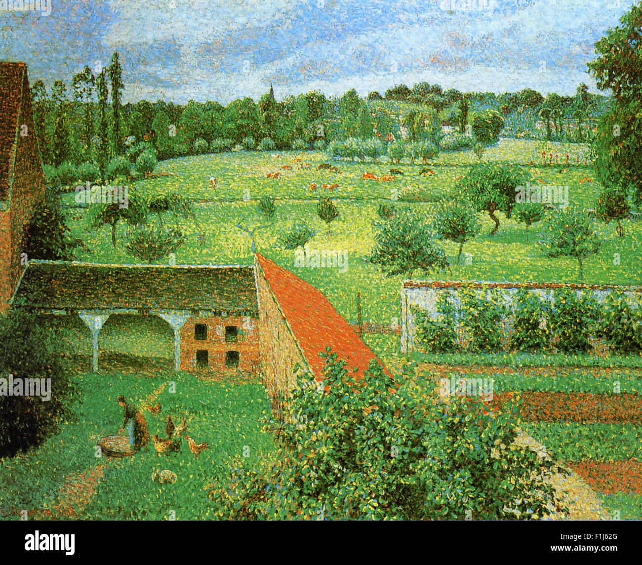 Camille Pissarro、VUE D'ERAGNY、希少画集画 View from the Artist's Window, Eragny | McGaw Graphics