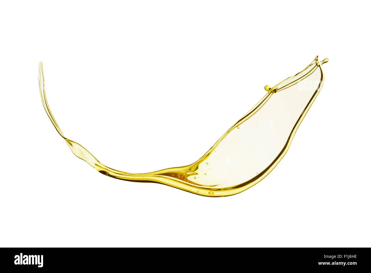 Oil splash isolated on white background Stock Photo