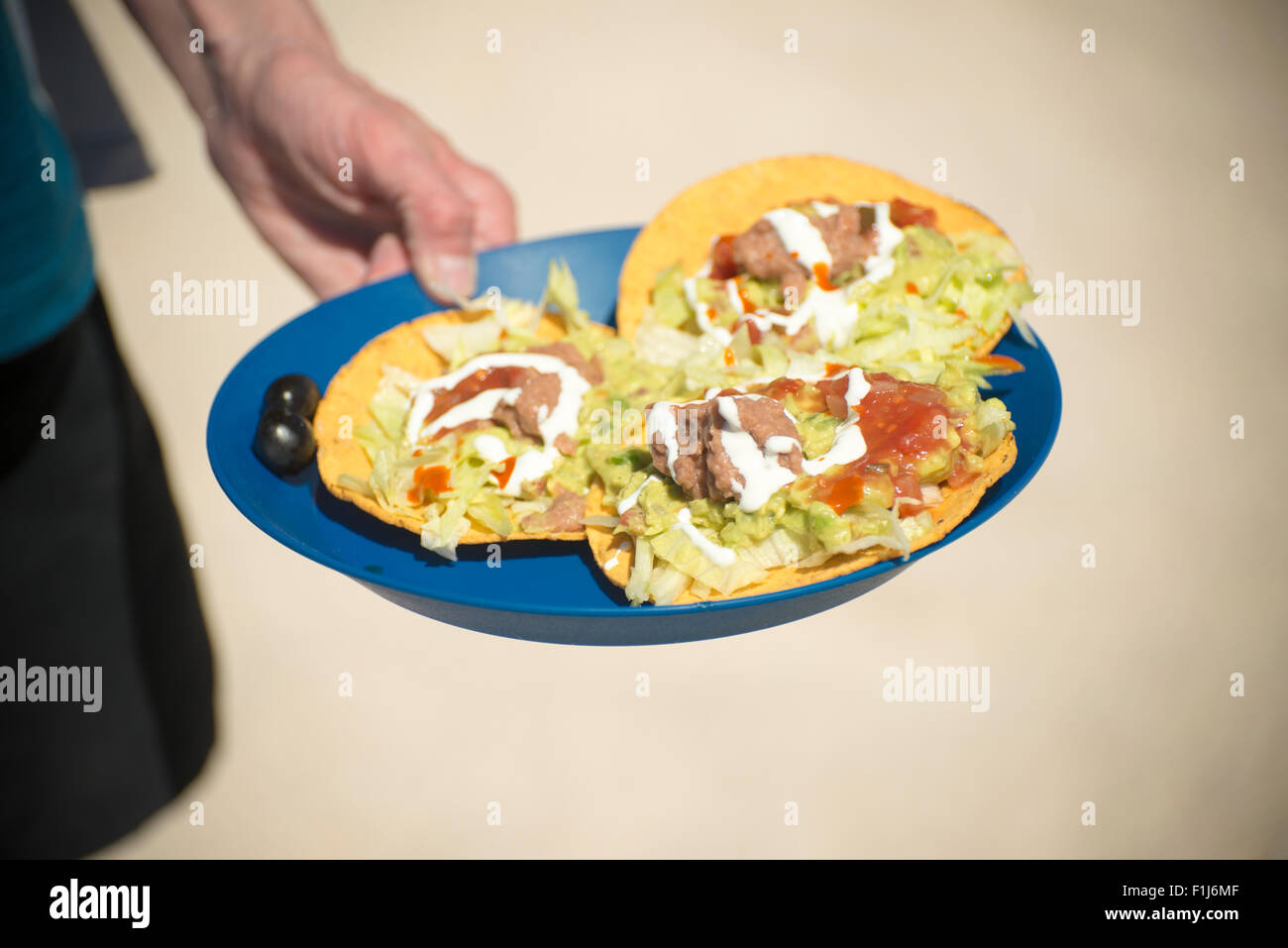 Mexico, Baja, Lapaz, Espiritu Santo. Well prepared meal. Stock Photo