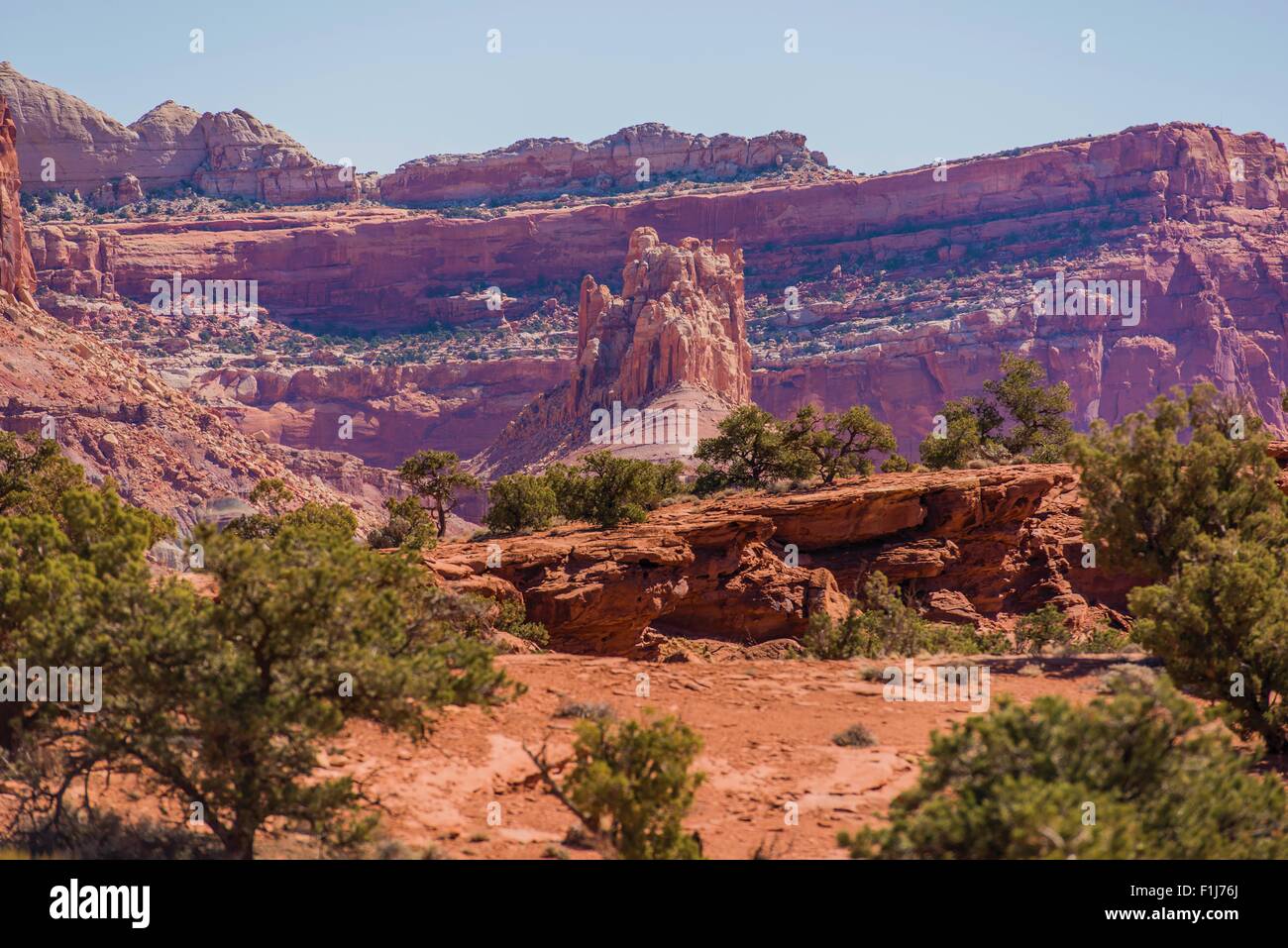 Utah Rock Formation Scenery. Capitol Reef National Park, Utah, United ...