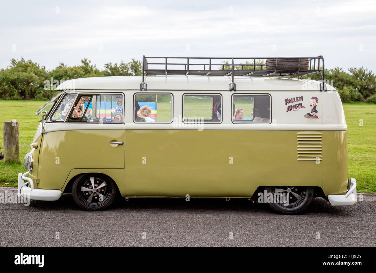 Classic 60's Split-Screen VW Camper Van UK Stock Photo