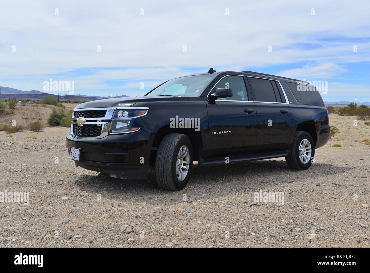 Chevrolet Suburban in the Arizona Desert Stock Photo