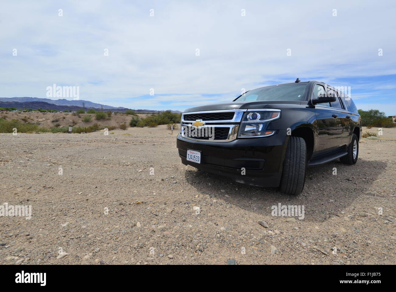 Chevrolet Suburban in the Arizona Desert Stock Photo