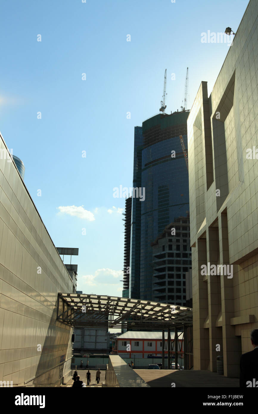 Modern buildings with new skyscrapers under construction Stock Photo