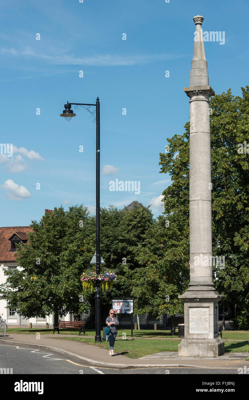 York Column, Monument Green, High Street, Weybridge, Surrey, England, United Kingdom Stock Photo