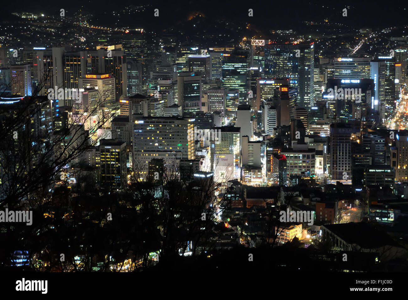 Seoul at night Stock Photo
