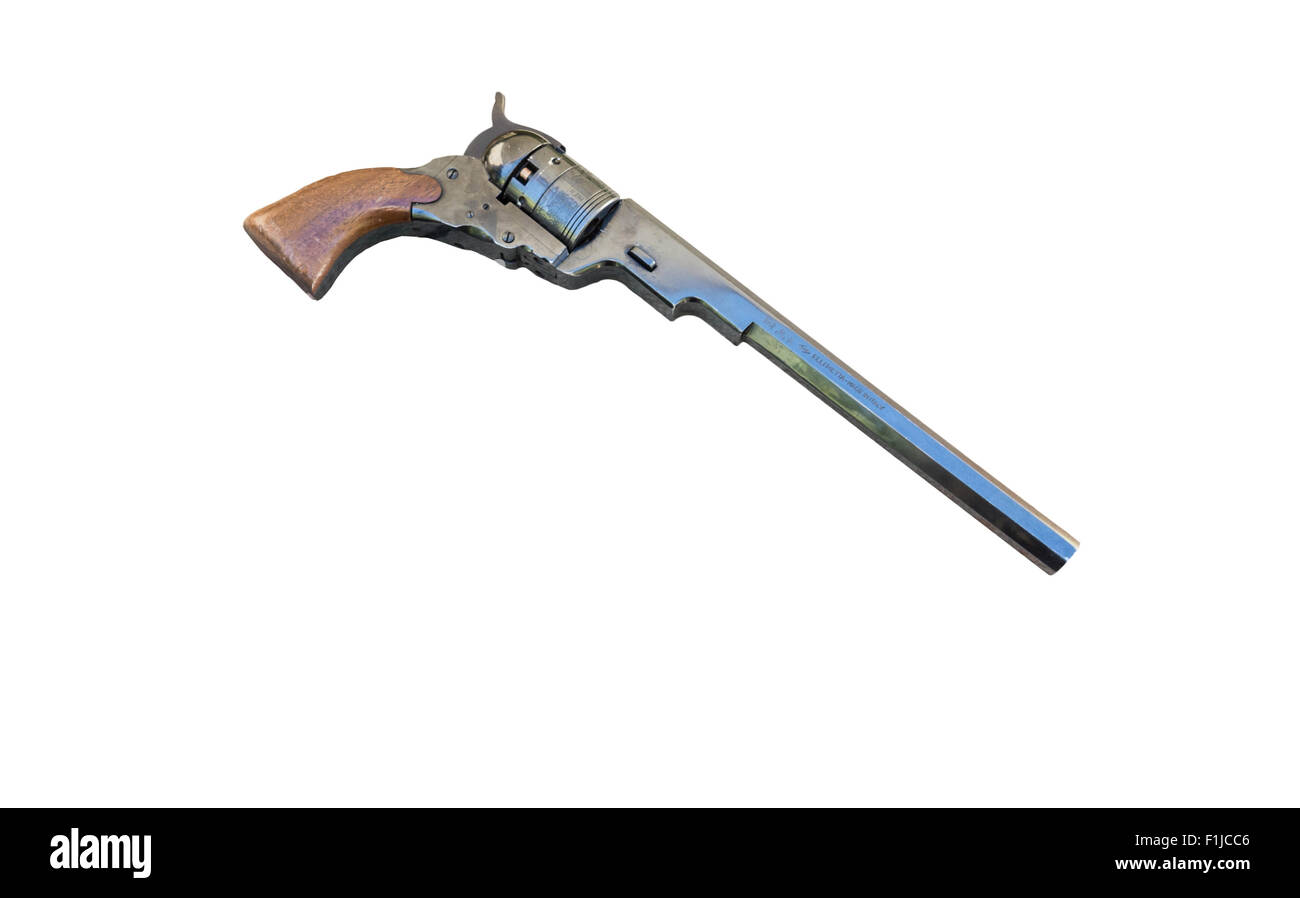 antique paterson revolver made by f lli pietta in italy stock photo