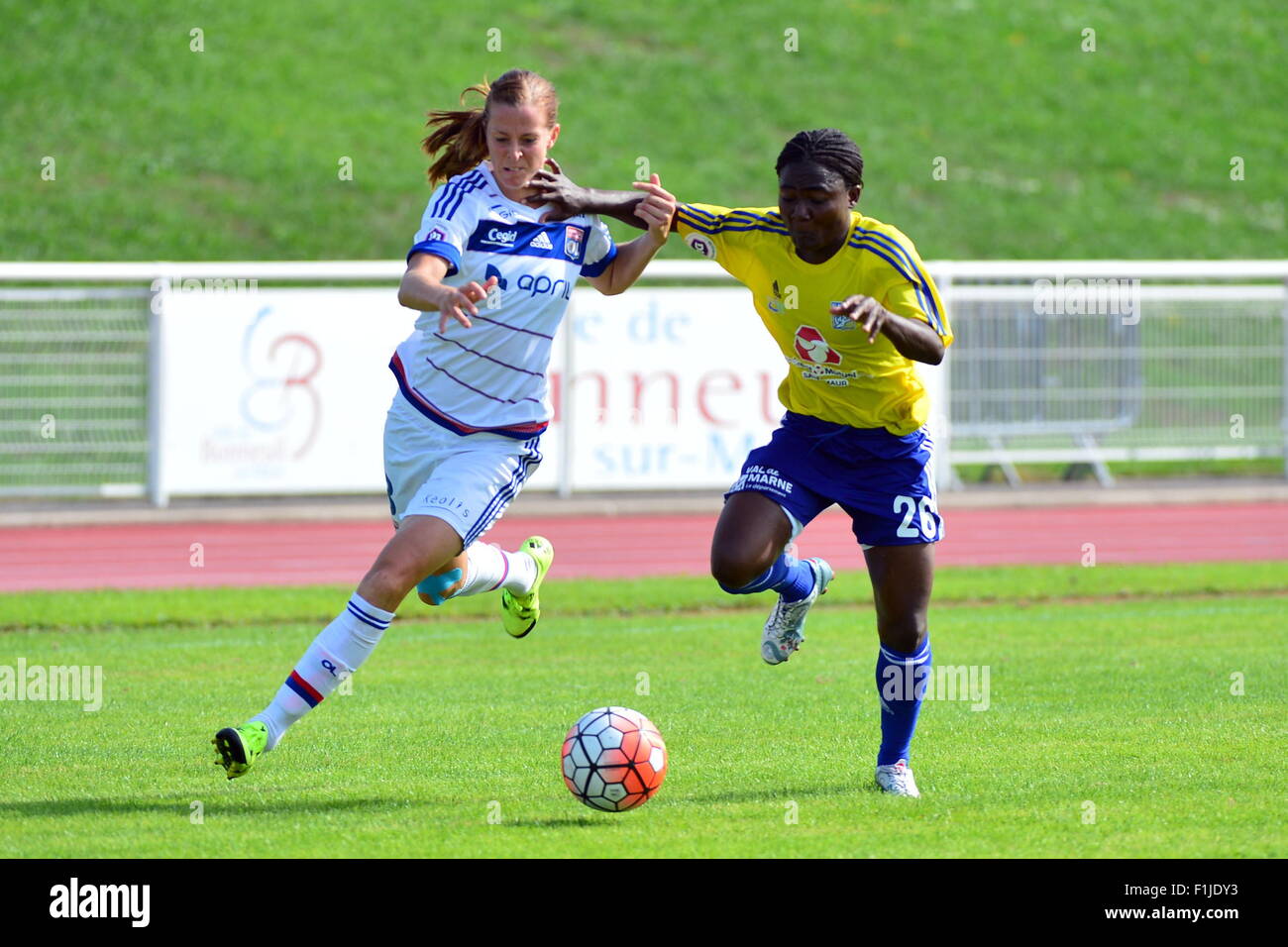 Lotta SCHELIN/ZOUGA - 30.08.2015 - VGA Saint Maur/Lyon - 1eme journee de 1er Division feminine.Photo : Dave Winter/Icon Sport Stock Photo