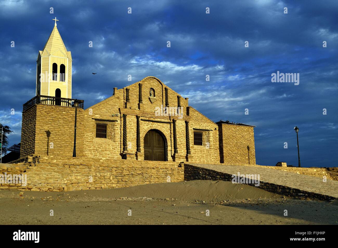 Baroque Church of San lucas de Colan 1536 - oldest built by the Spanish  conquerors in South America in COLAN. Piura . PERU Stock Photo - Alamy