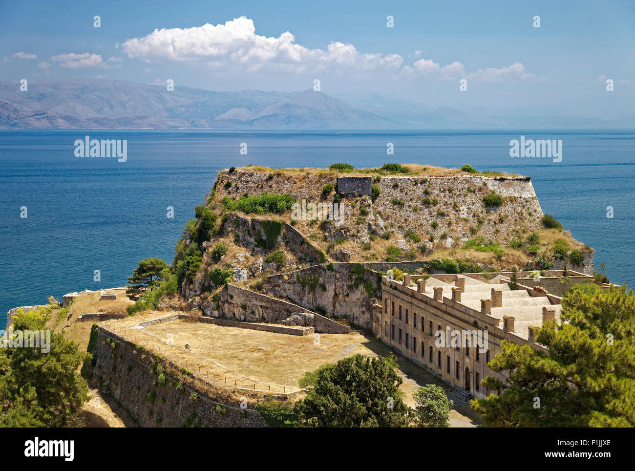 Old fortress or Palaió Froúrio, Corfu Town, Unesco World Heritage Site, Corfu or Kerkyra island, Ionian Islands, Greece Stock Photo