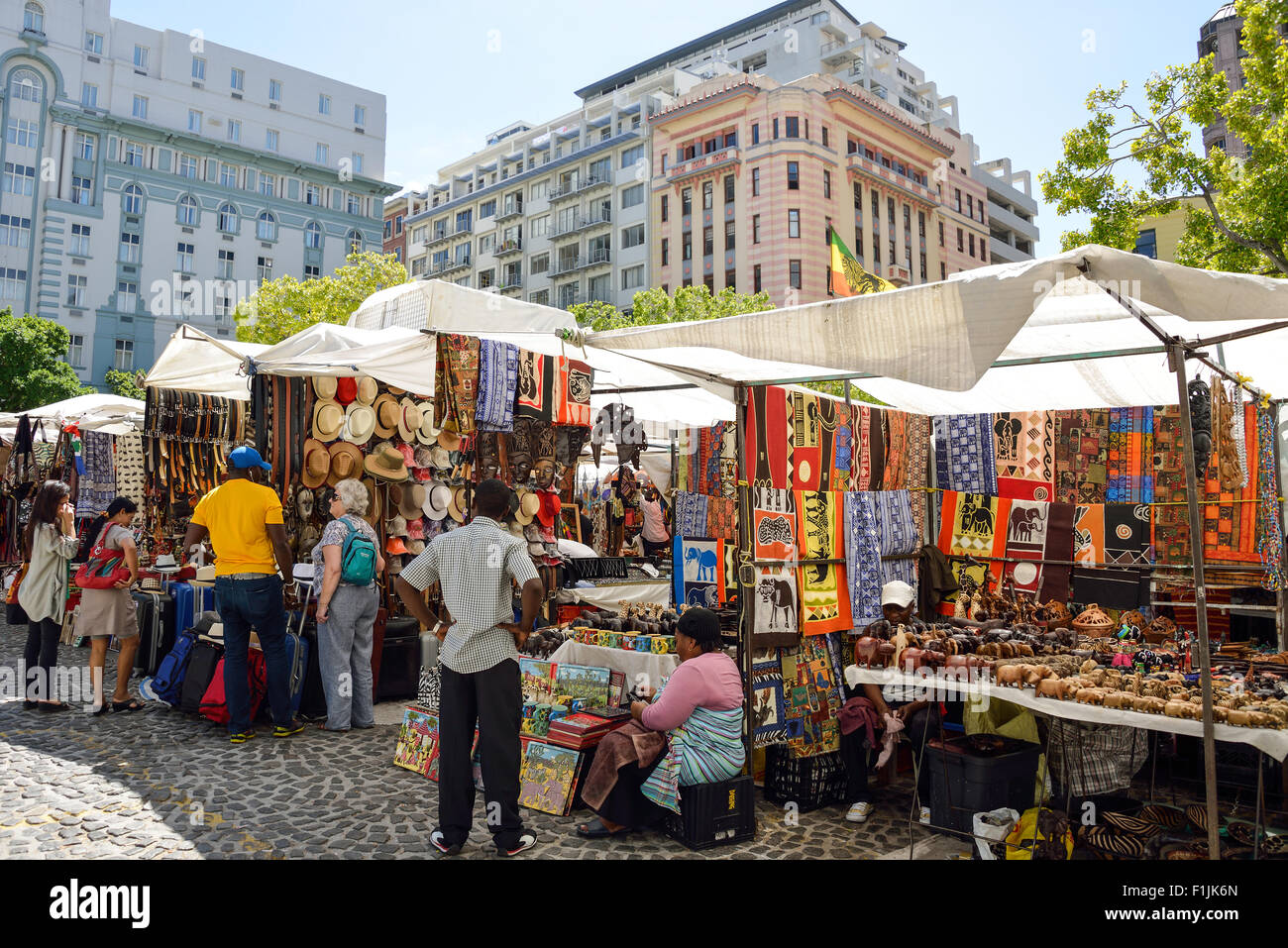 Market Stalls In Green Market Square C B D Cape Town Western Cape