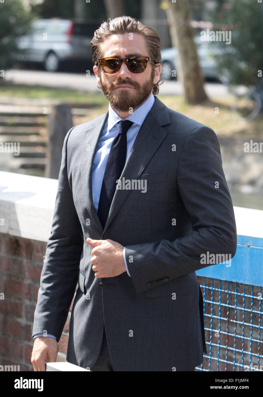 Venice Italy 02nd Sep 2015 Actor Jake Gyllenhaal Arrives For
