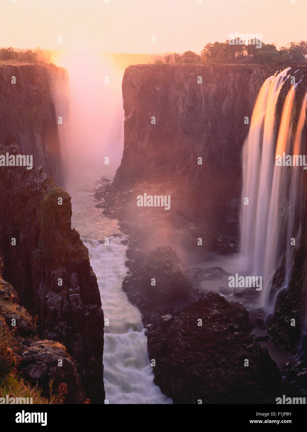 Victoria Falls Zambezi River Zimbabwe, Africa Stock Photo Alamy