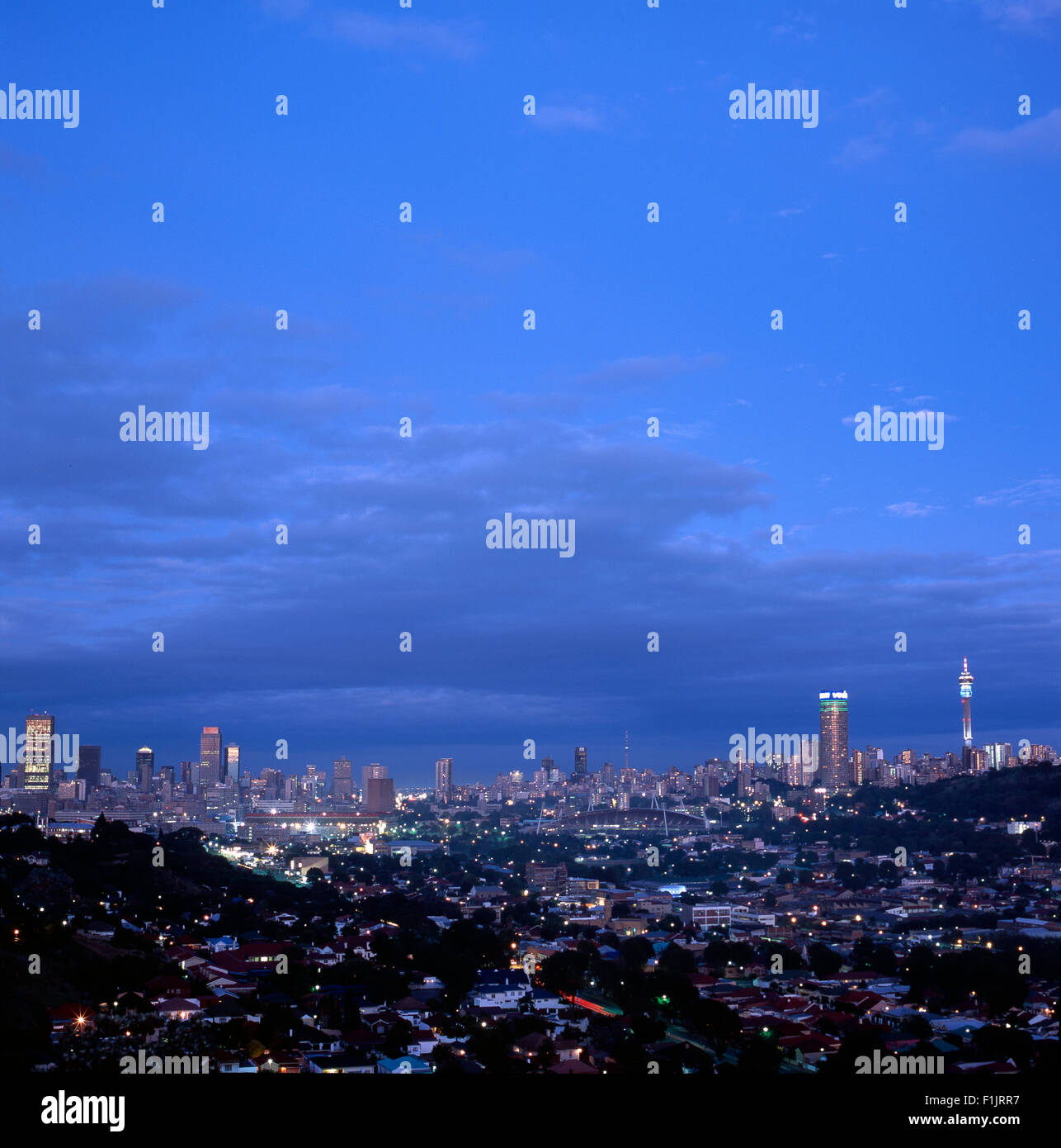 Johannesburg skyline at night hi-res stock photography and images - Alamy