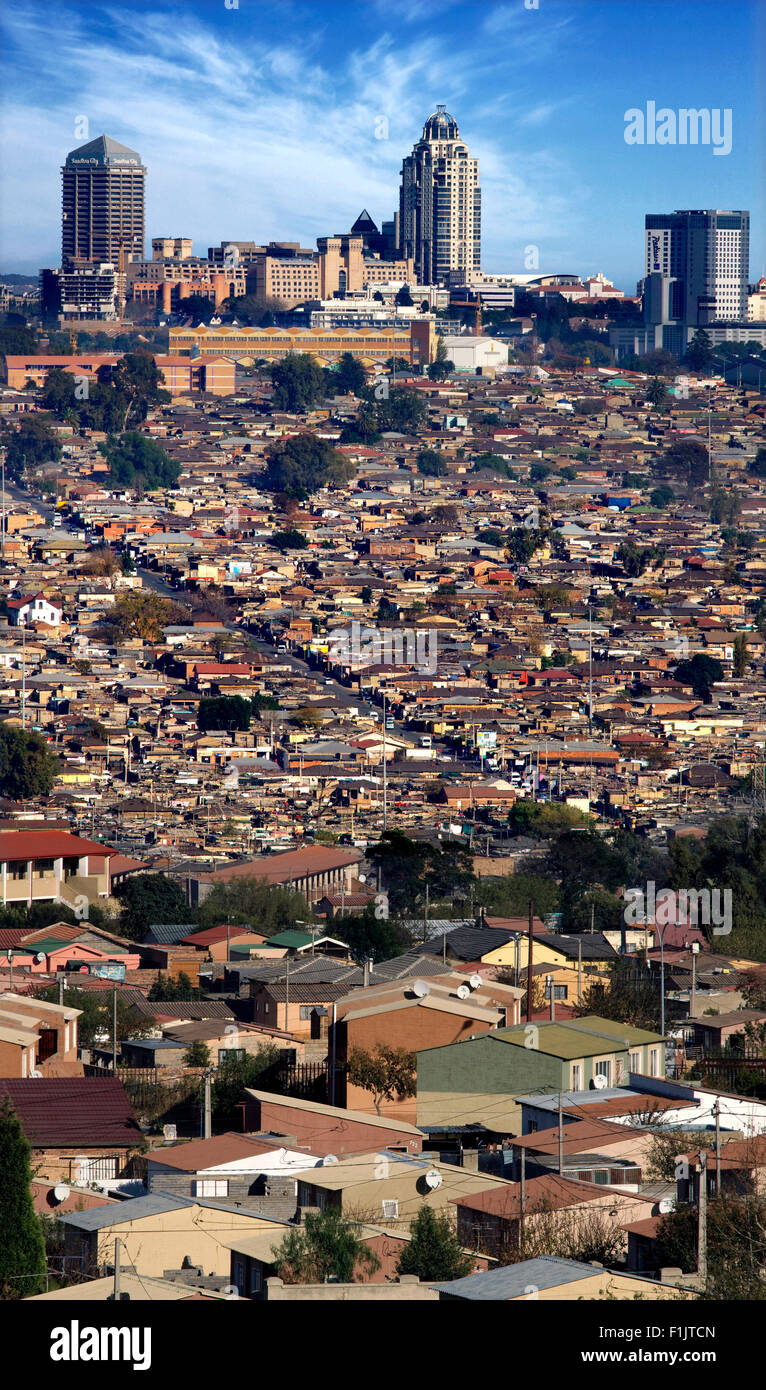 Alexandra Township With Sandton Skyline Stock Photo Alamy