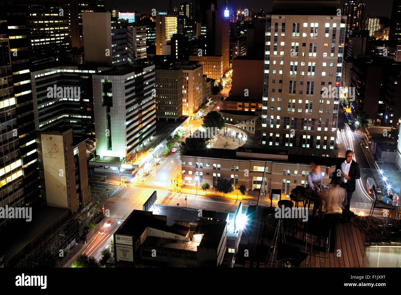 Evening drinks, Johannesburg City Centre Stock Photo