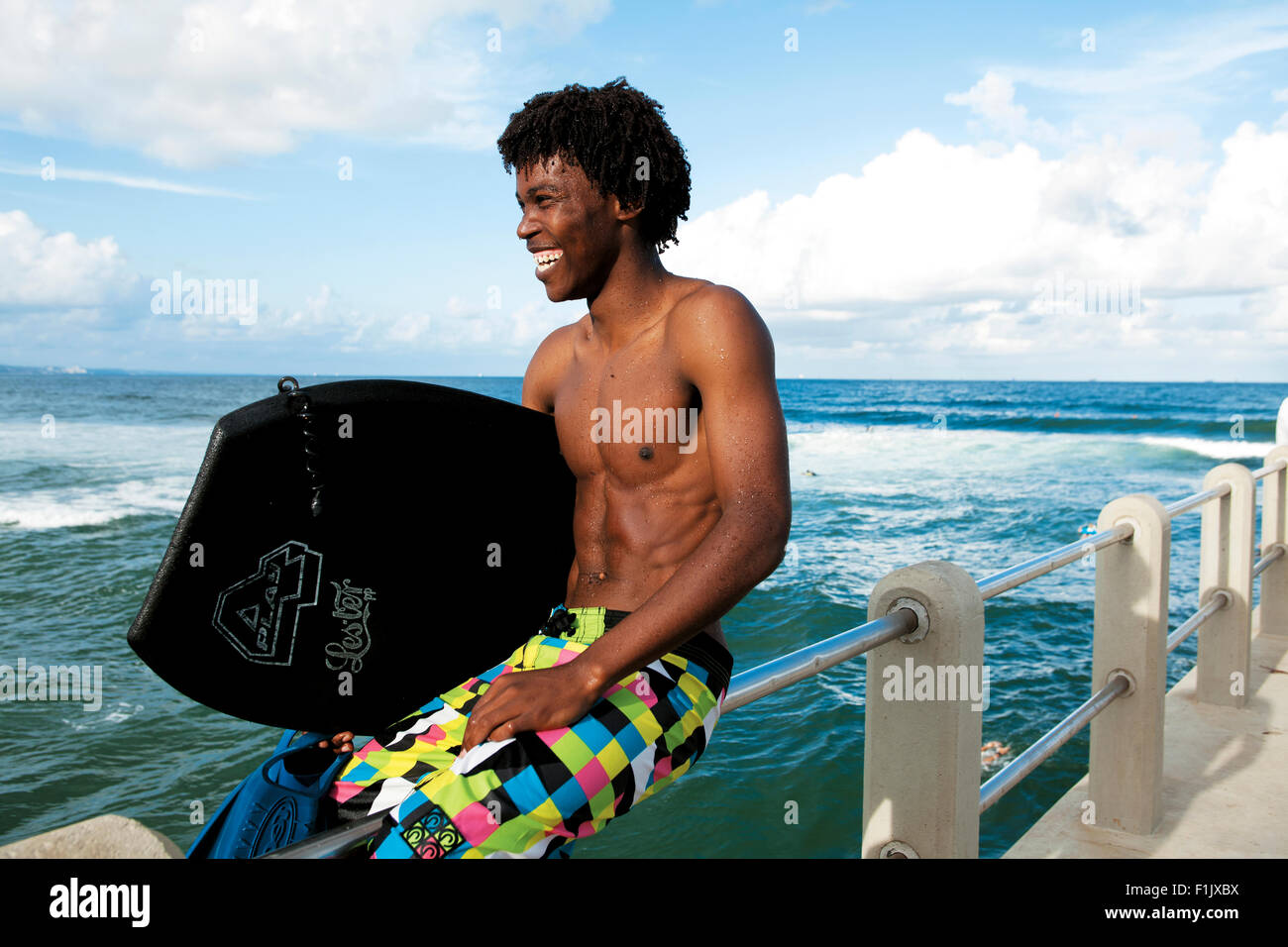 Boogie Boarder, North Beach Stock Photo