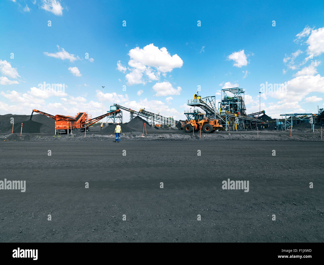 Sorting and grading the coal for collection, Palesa Coal Mine Stock